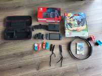 Nintendo switch z grą ring fit adventure i dodatkowymi akcesoriami