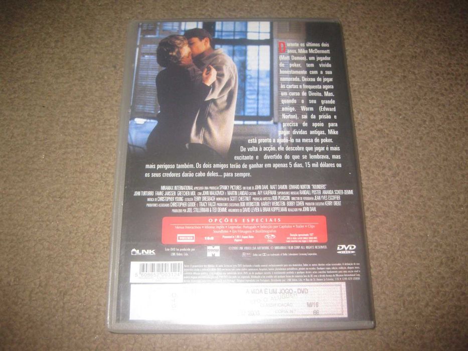 DVD "Rounders: A Vida é Um Jogo" com Matt Damon/Raro!