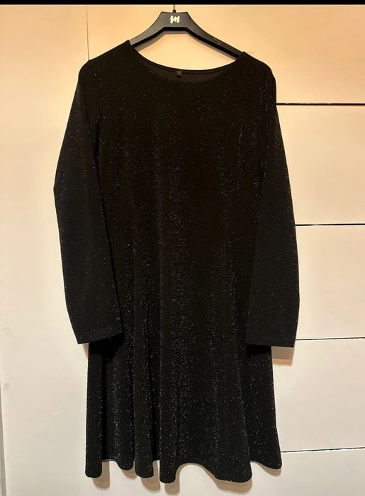 Czarna brokatowa sukienka r.44/46