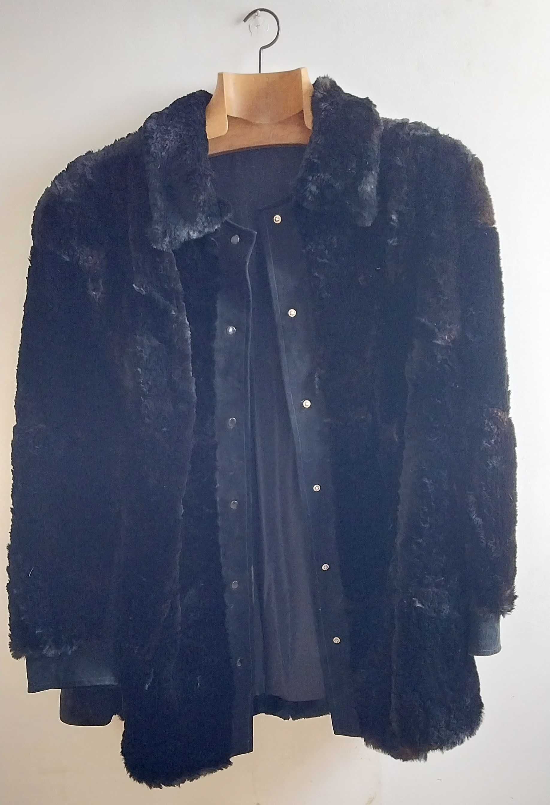 casaco de senhora: preto XL vintage, dos anos 70 ou 80