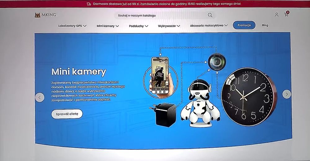 Mini Kamera WiFi MKC10 120° Tuya - Full HD, Detekcja Ruchu
