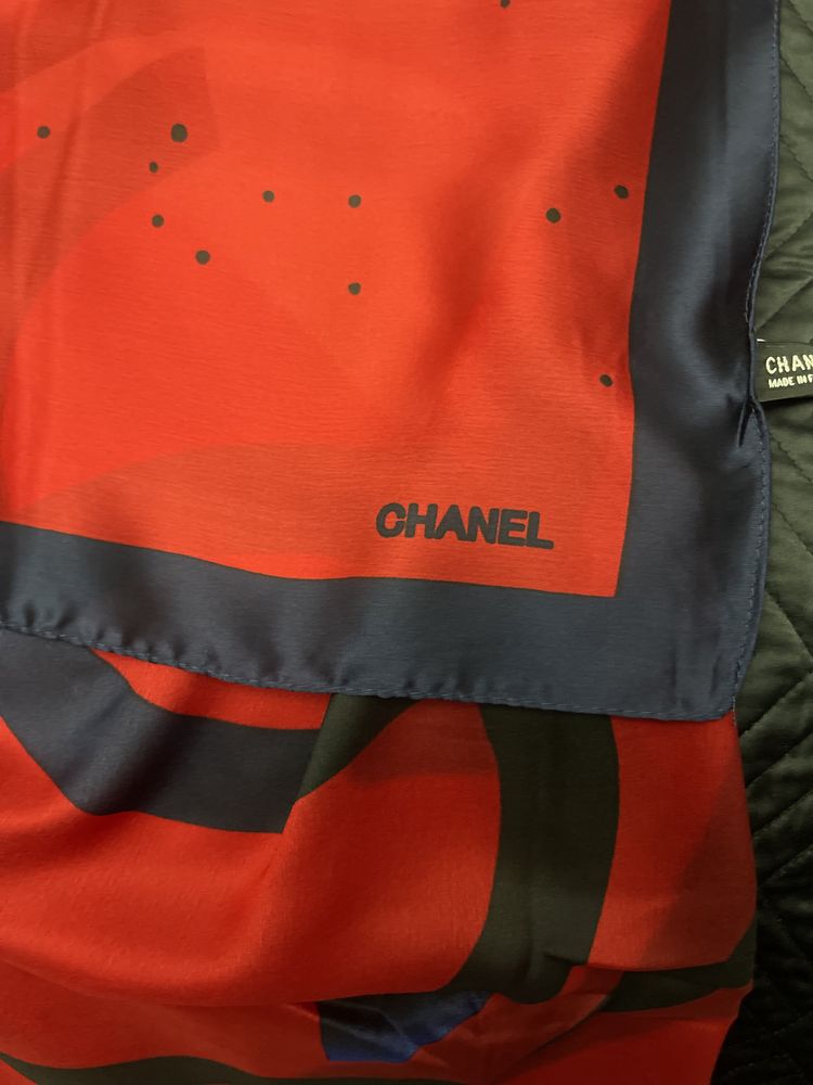 Jedwabny szal chusta Chanel dior 100% jedwab
