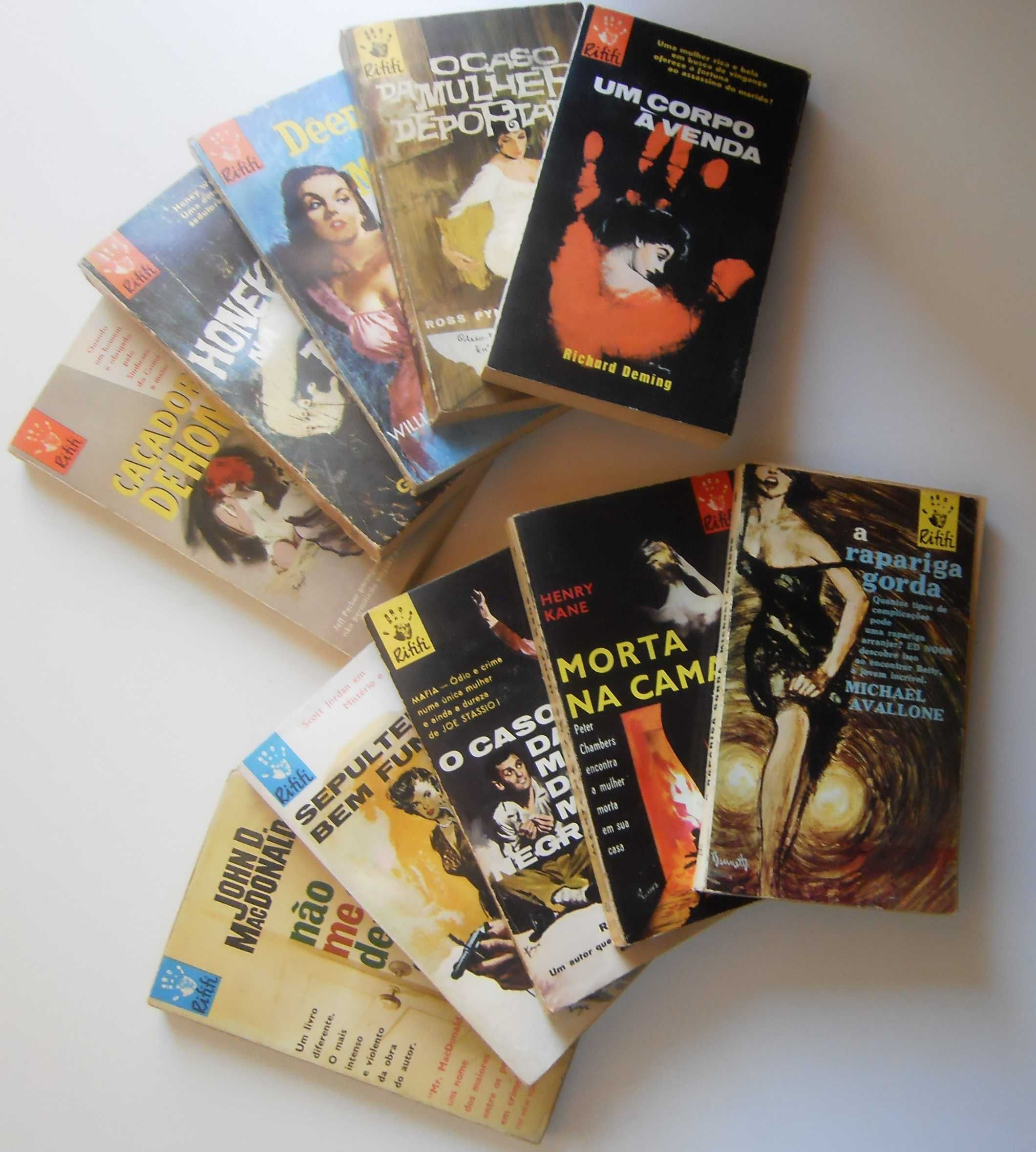 Alfarrabismo policial 1960/70 Colecção RIFIFI - Lote 10 primeiros vols