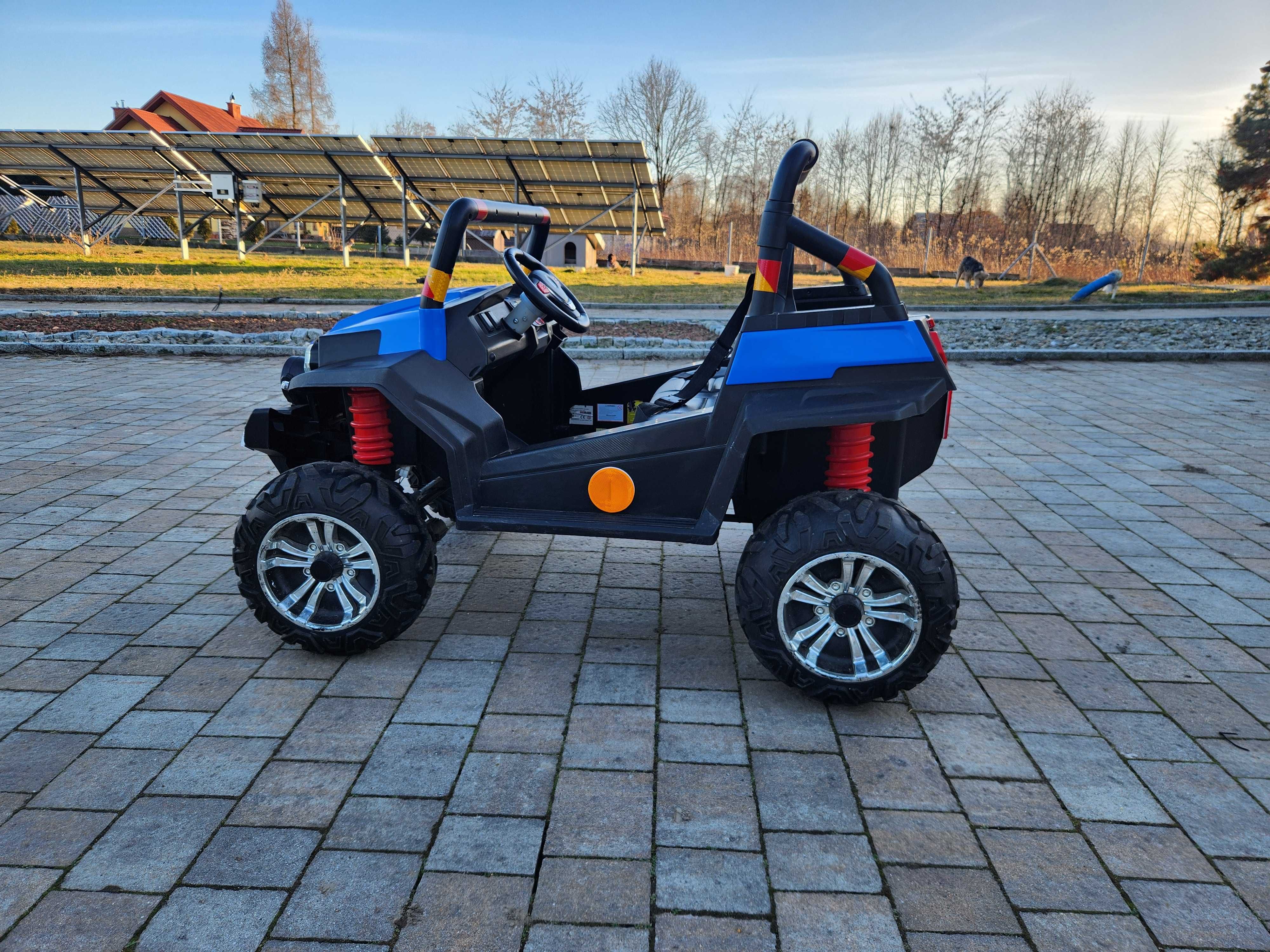 Duże autko elektryczne Bateria 33Ah Jeep 4x4 Duże auto na akumulator