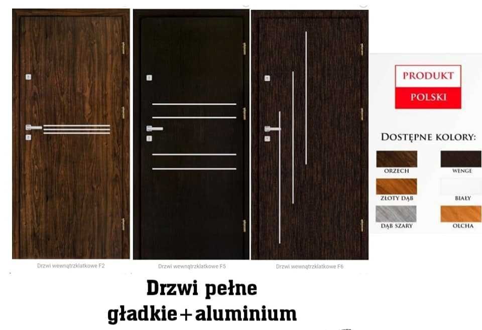 Drzwi ZEWNĘTRZNE -wewnętrzne WEJŚCIOWE drewniane i metalowe z MONTAŻEM