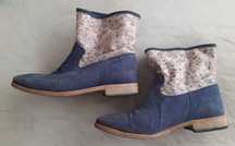 Botas de menina, senhora, em cabedal