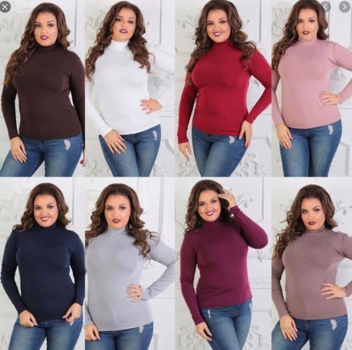 Утеплені на флісі базовые гольфы Водолазки женские теплые водолазки