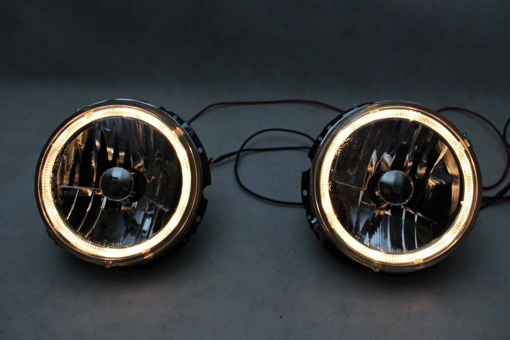 Lampy reflektory przednie przód VW GOLF 1 I 74-83 RINGI ANGEL EYES !