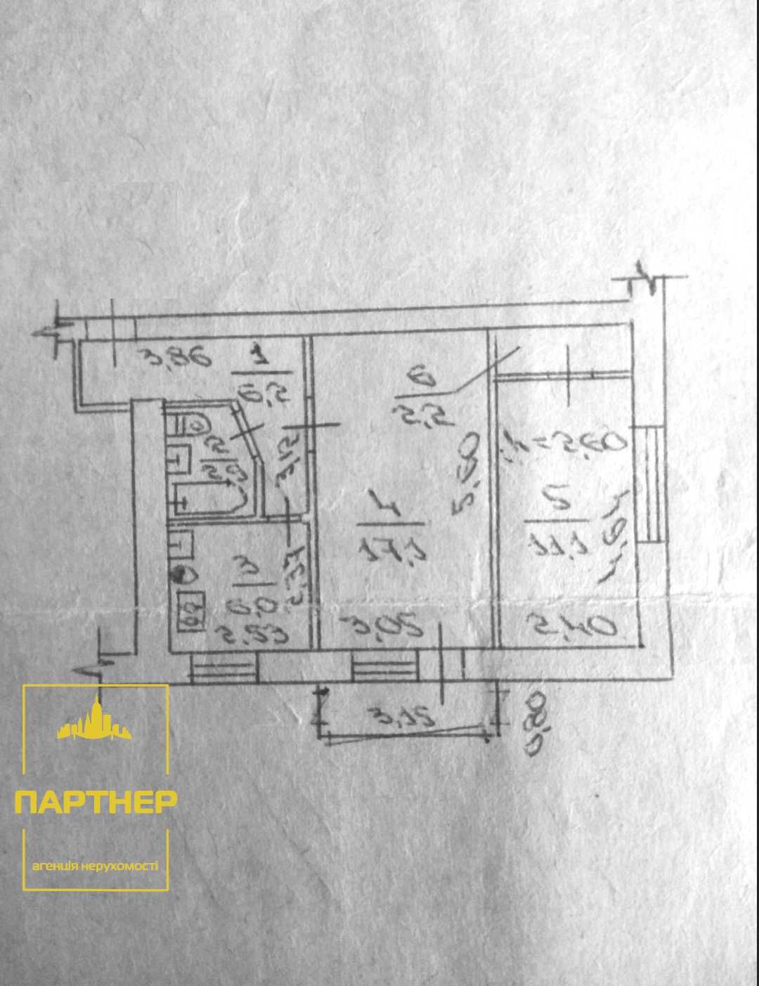 Затишна двокімнатна квартира у цегляному будинку в Нагірній частині