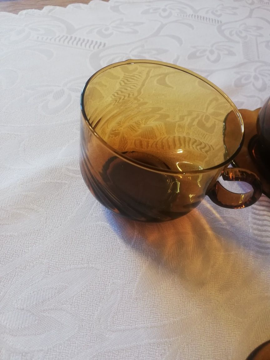 Zestaw 4 filiżanki +cukierniczka vintage