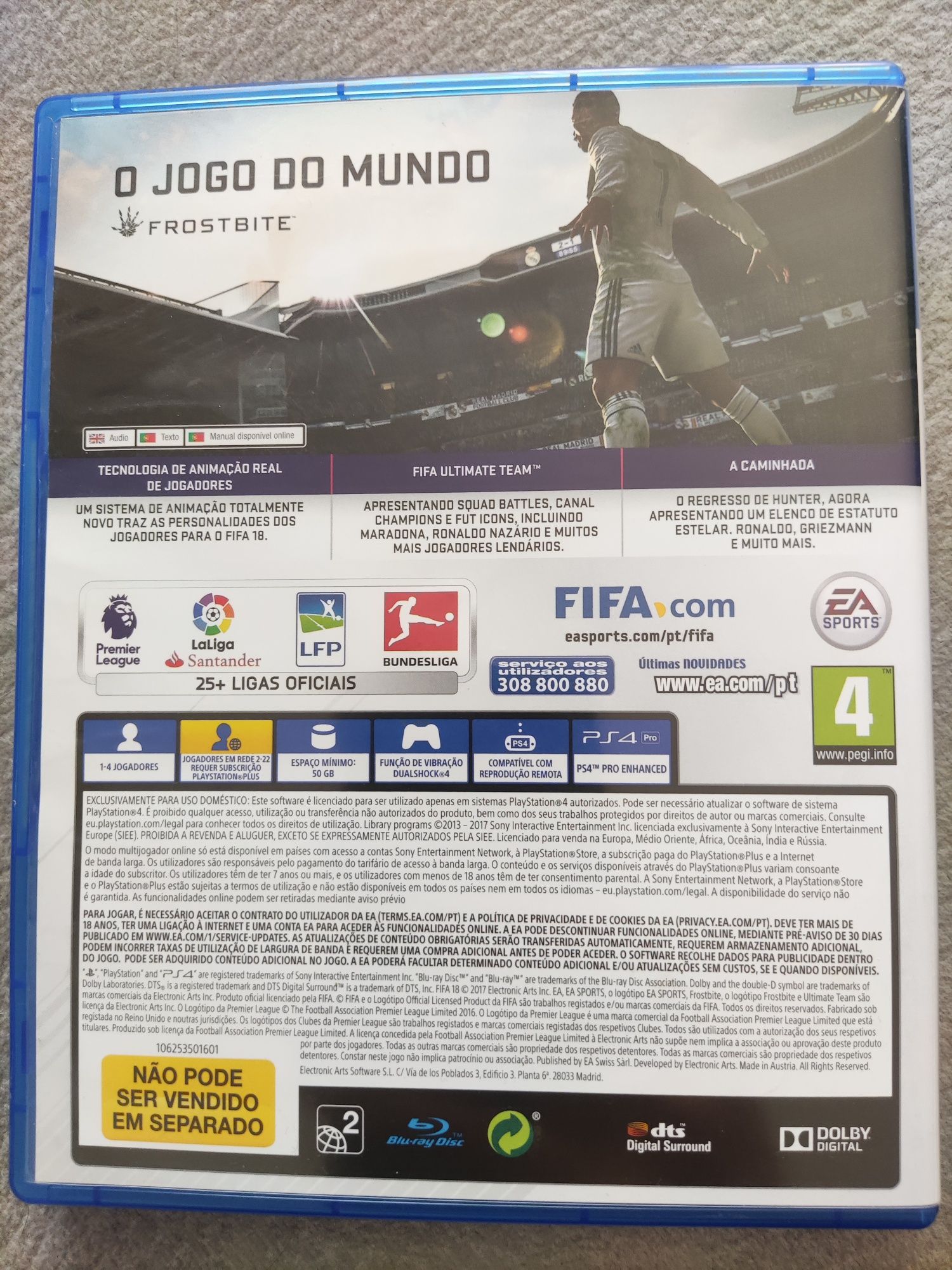 Fifa 18 ps4 como novo