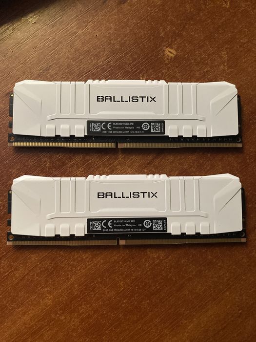 Оперативна пам'ять Crucial Ballistix White 2 по 8 гб