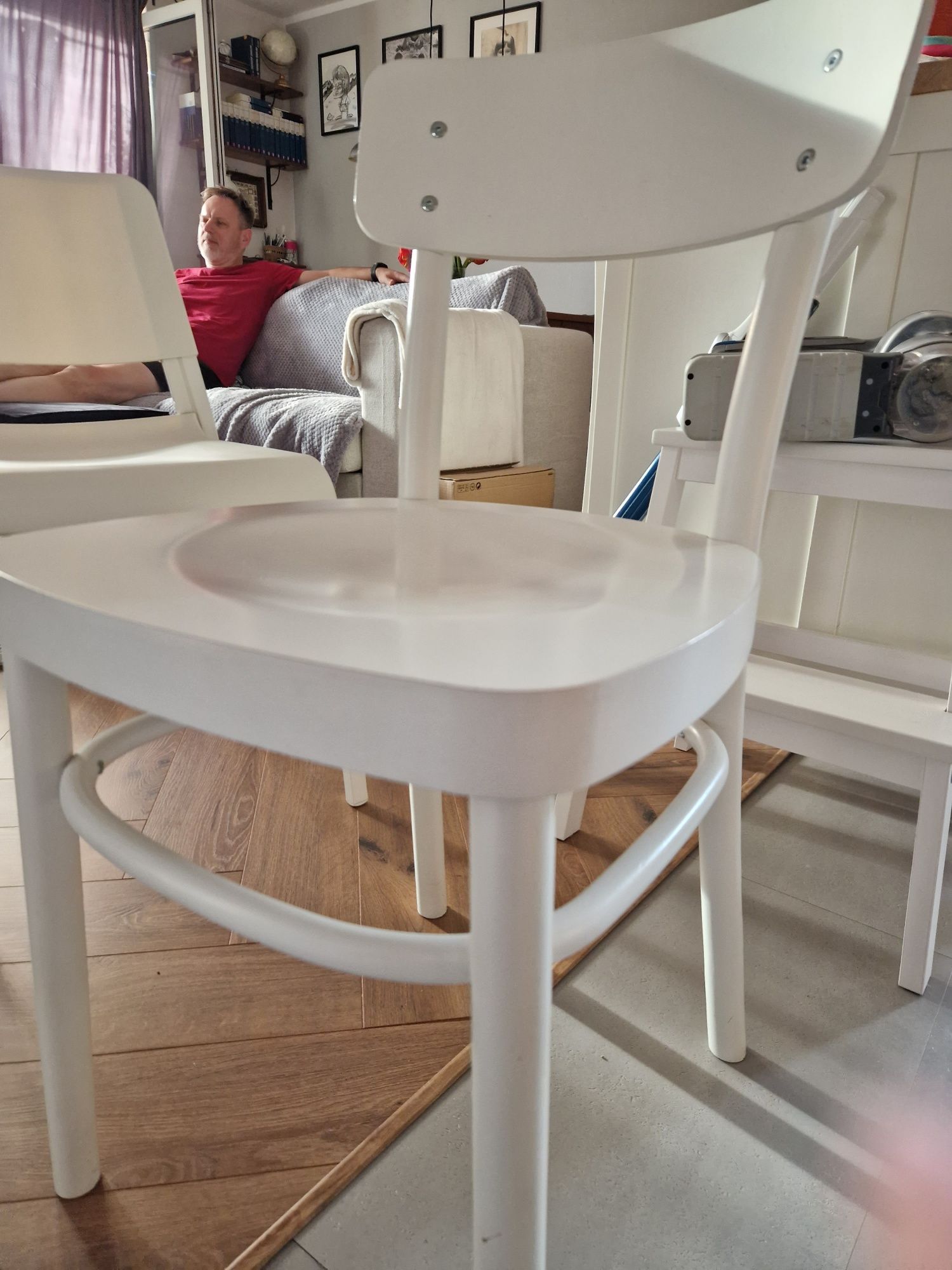Krzeslo skandynawskie,kubełkowe oraz  drewniane Ikea