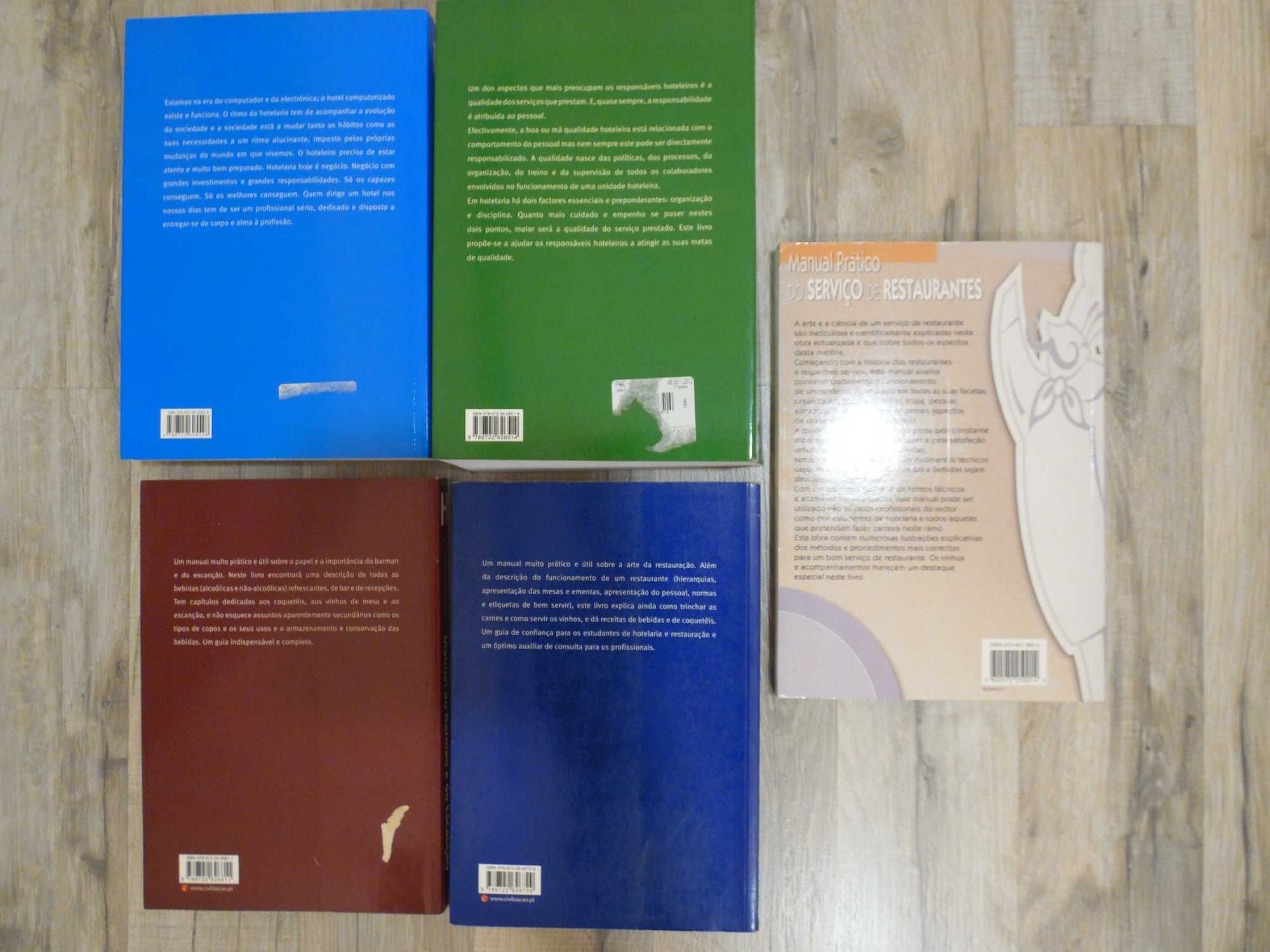 Livros Hotelaria, Bar, Restauração