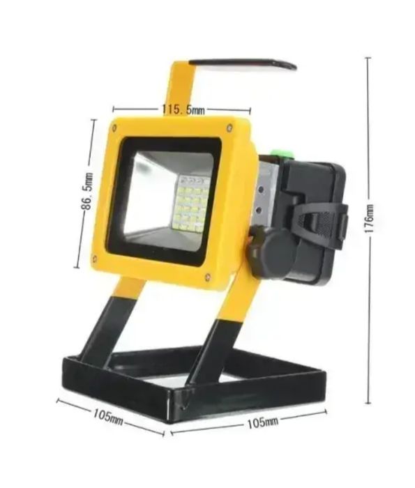 Ручной LED фонарь ліхтар прожектор 100W 3 аккумулятора 18650 Bl 204