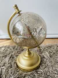 Globus szklany złoty dekoracja ozdoba glamour 27cm