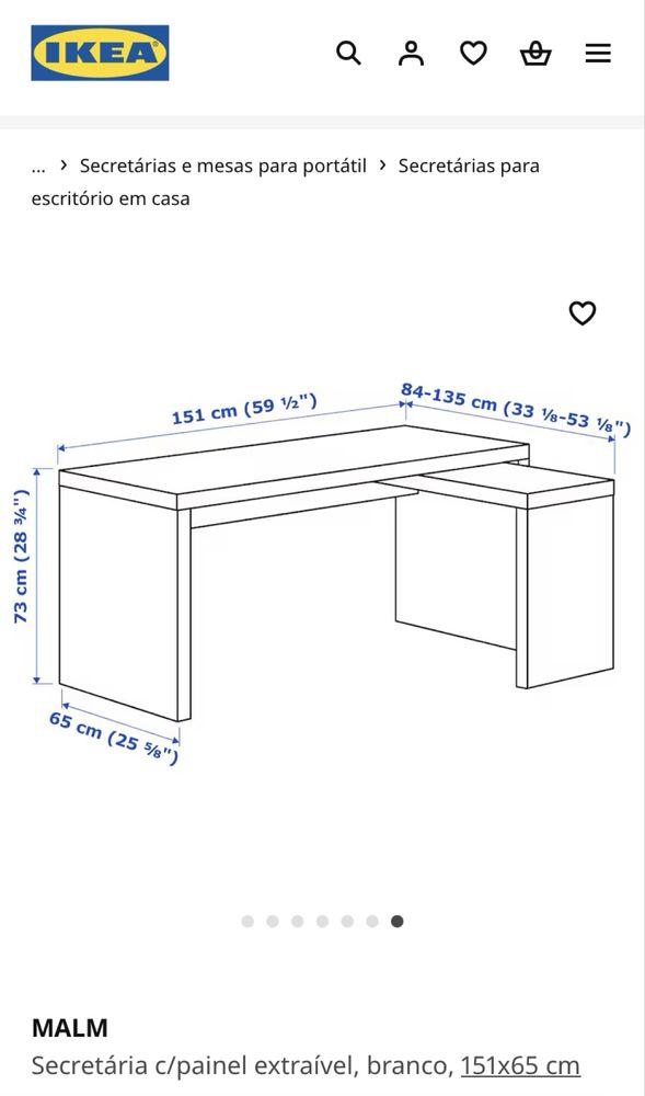 Urgente! Secretária Branca Ikea DESMONTADA