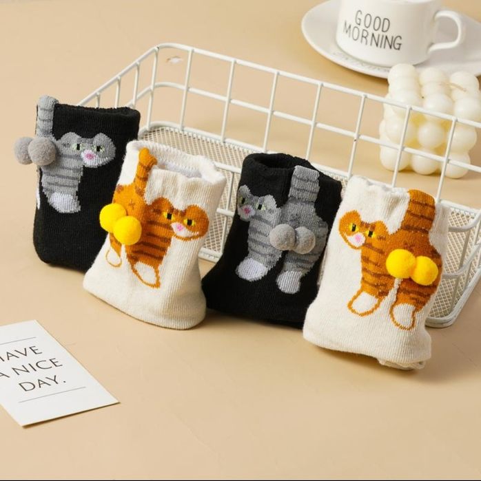 Шкарпетки  кіт з яйцями