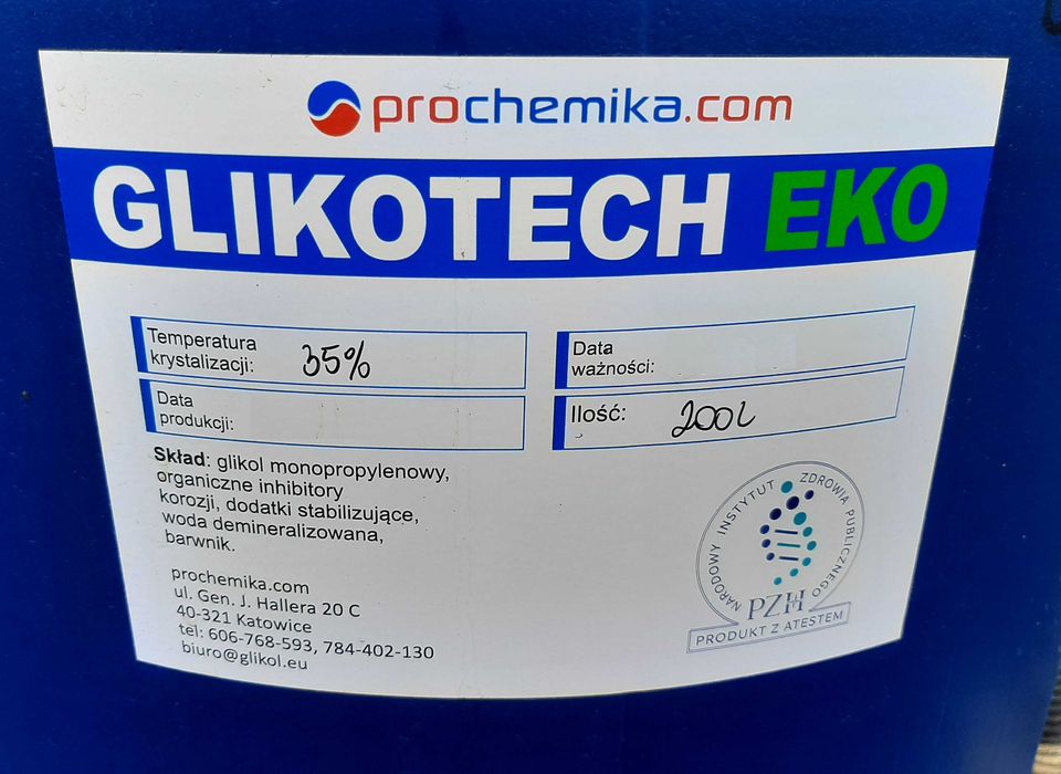 Glikol propylenowy - Glikotech Eko - beczka 200L