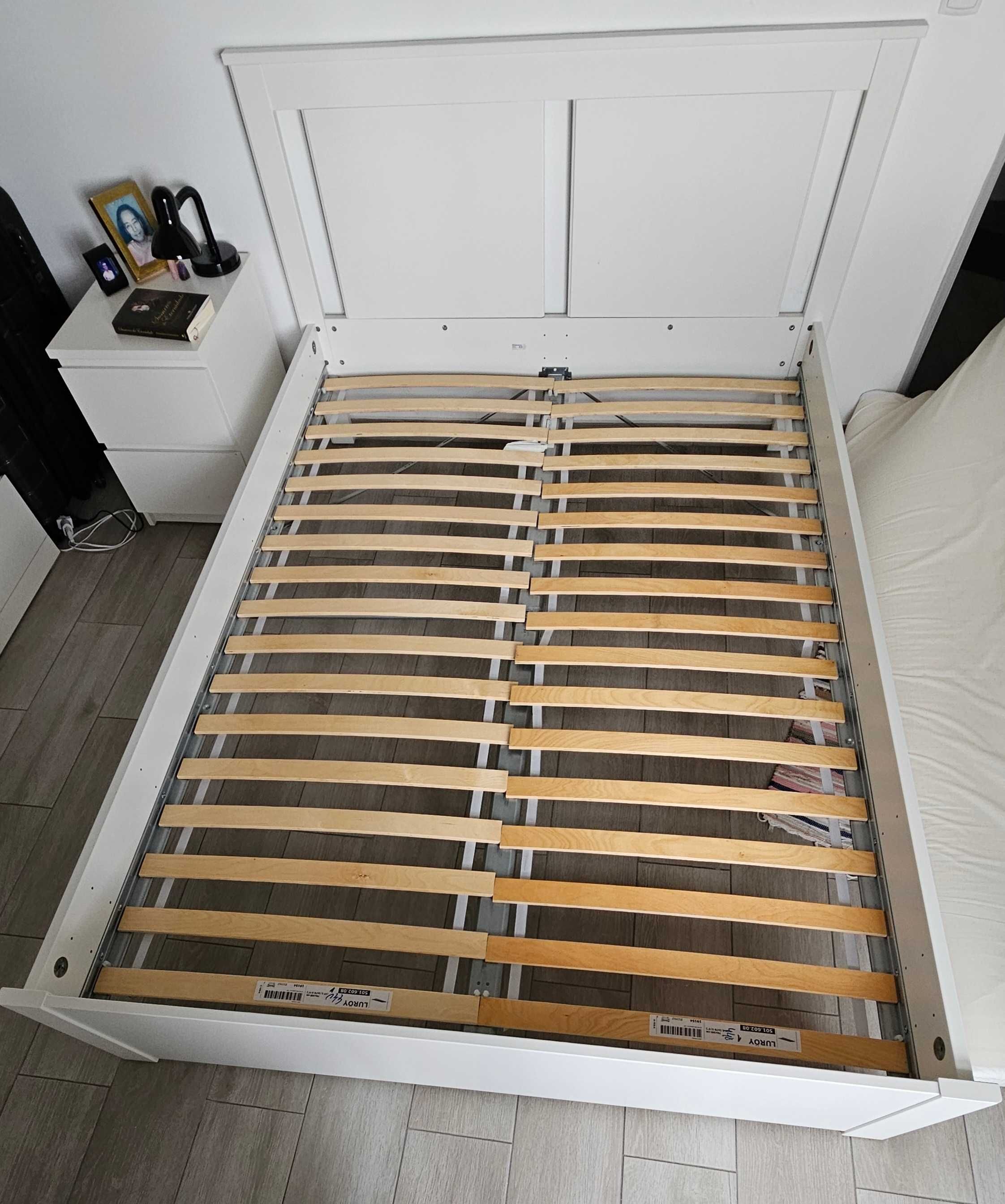 Cama de casal + colchão+ sobre colchão Ikea