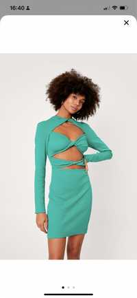 Vestido Malha Canelada Novo - Tam M - Nasty Gal