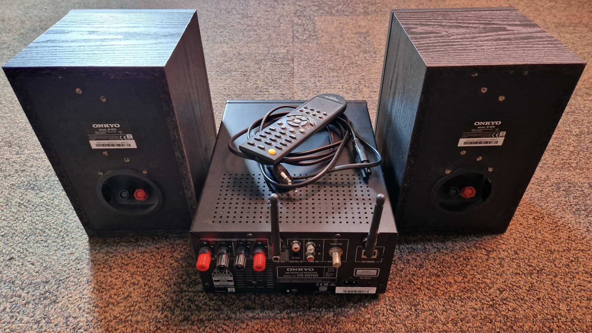 Onkyo CR-N575D + pilot+głośniki+oryginalny karton