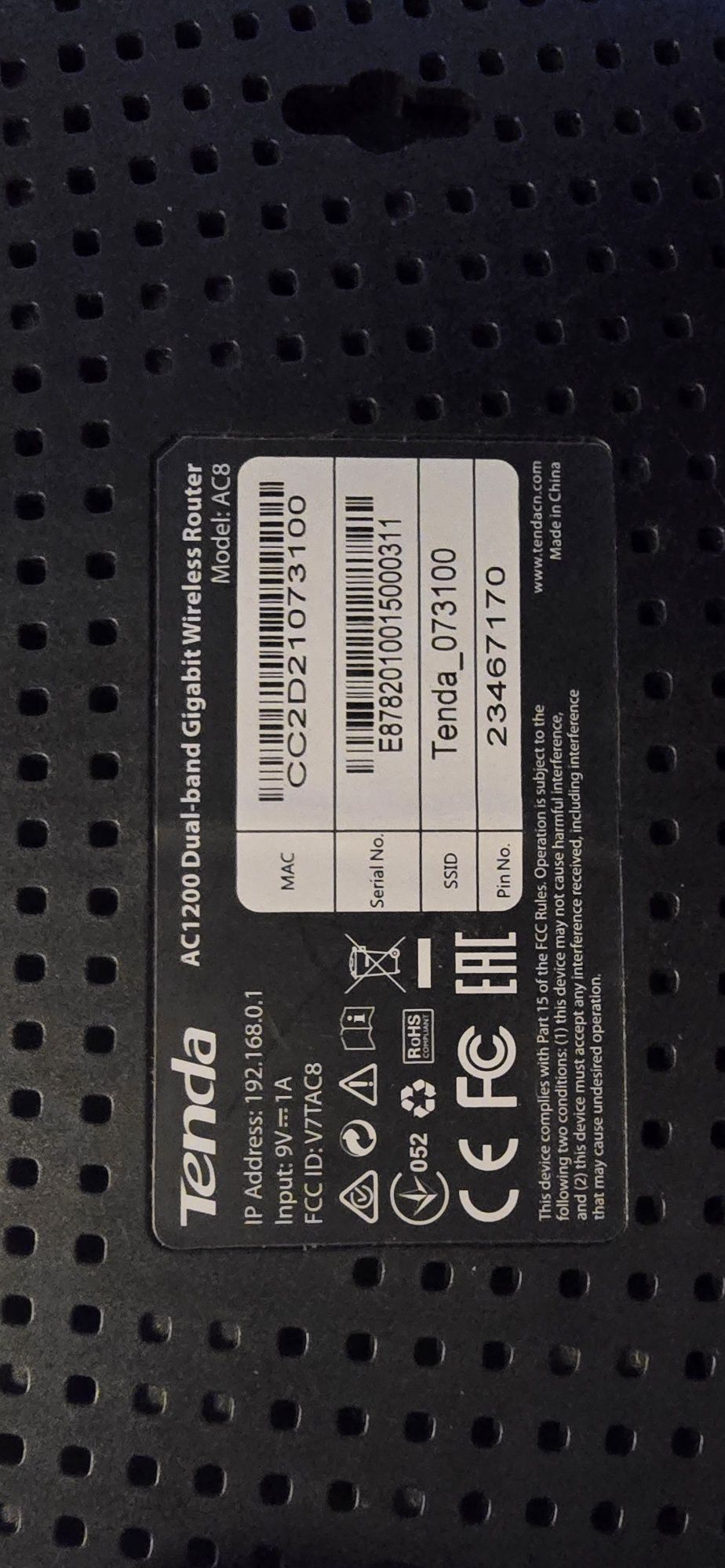 Tenda AC8 AC1200 router repeater wzmacniacz w-ifi