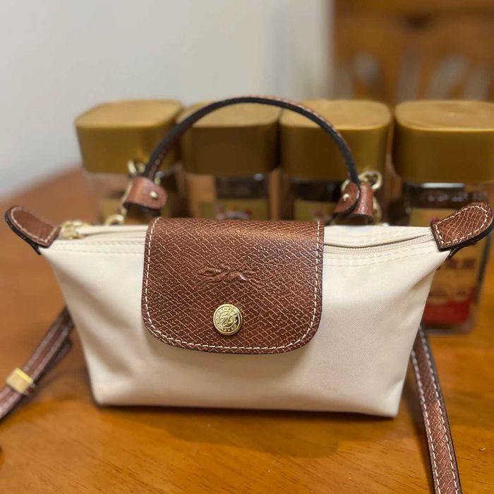 Torebka do makijażu Le Pliage Original Biały papierowy