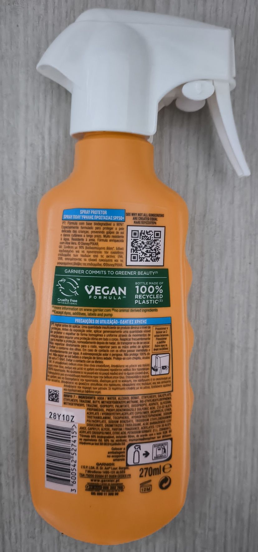 protetor solar em spray 50+ para criança da Garnier Novo selado