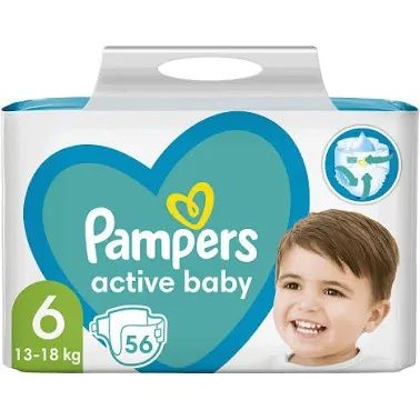 Подгузники Pampers active baby 6 (13-18кг) 56шт