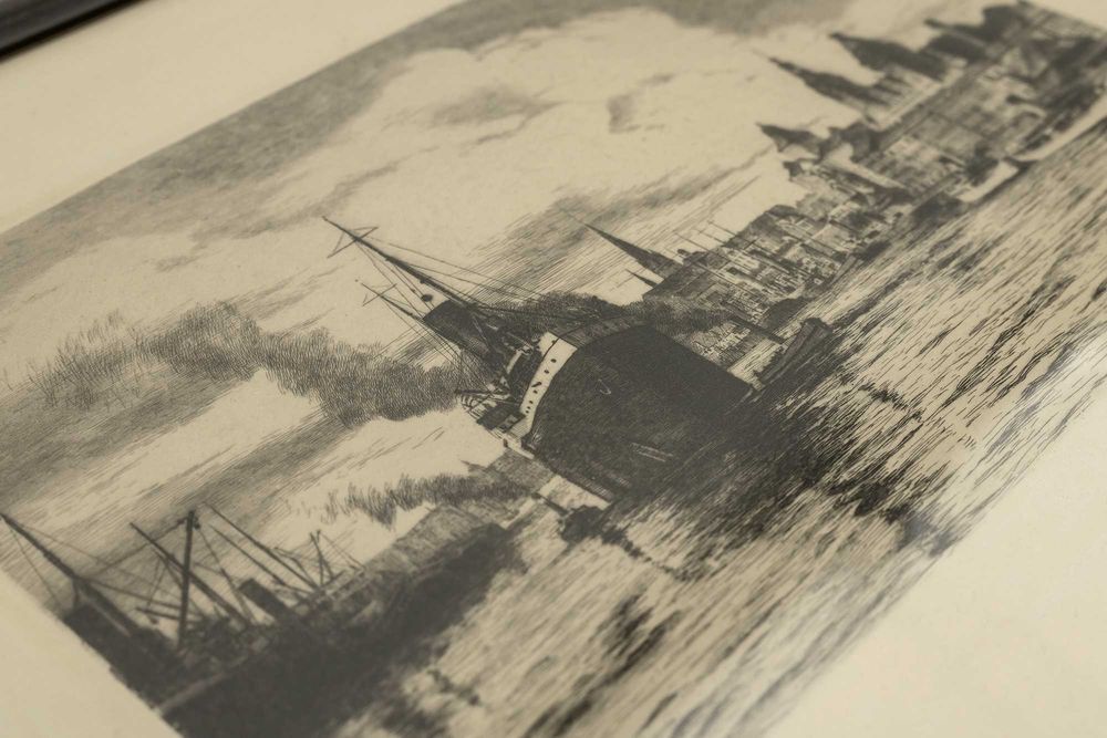 Hans Tiburtius, "Stettin, Hafen" ("Szczecin, Port"). Dedykacja.