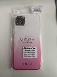 Nakładka Gradient 2mm iPhone 15 plus 6,7 różowa