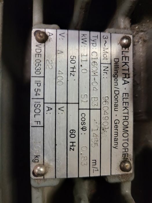 Śilnik elektryczny 11 kw 1450 obrotów