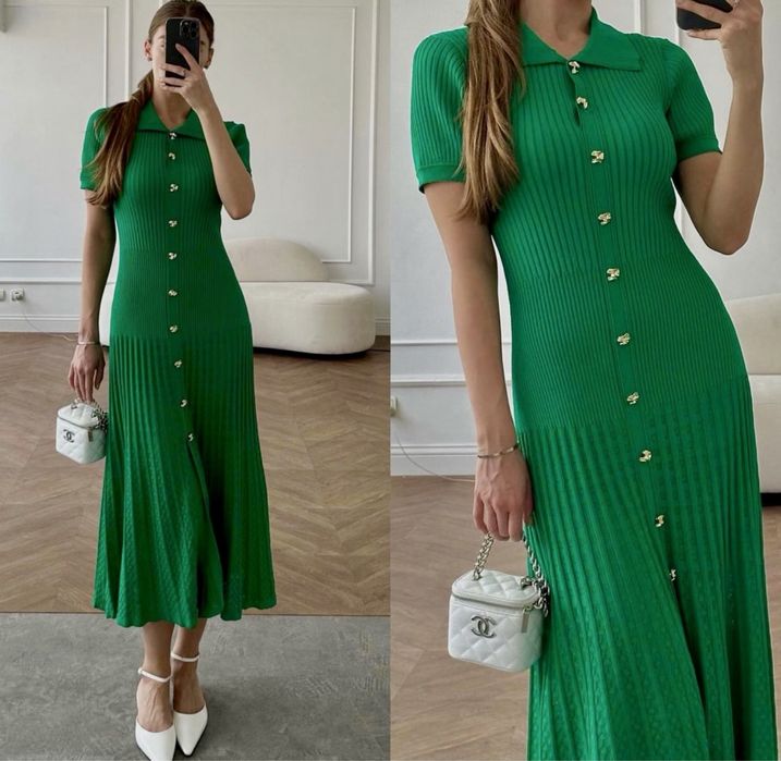 Платье зеленое Sandro