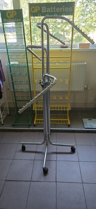 Вішалка стійка для одягу 4-х ріжкова ламана з регулюванням