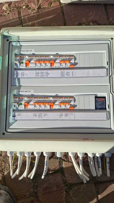 rozdzielnia jednofazowa SCHNEIDER 2x18 IP65 36p zabezpieczenia 25szt