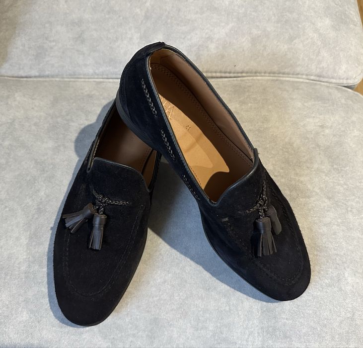Loafersy zamszowe Zara