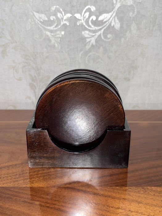 Бирдекели подставки под чашки бокалы Япония винтаж перламутр дерево