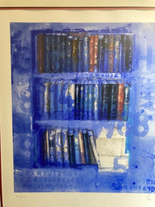 Serigrafia “Biblioteca “ de Paulo Ossião. Nr 25/50