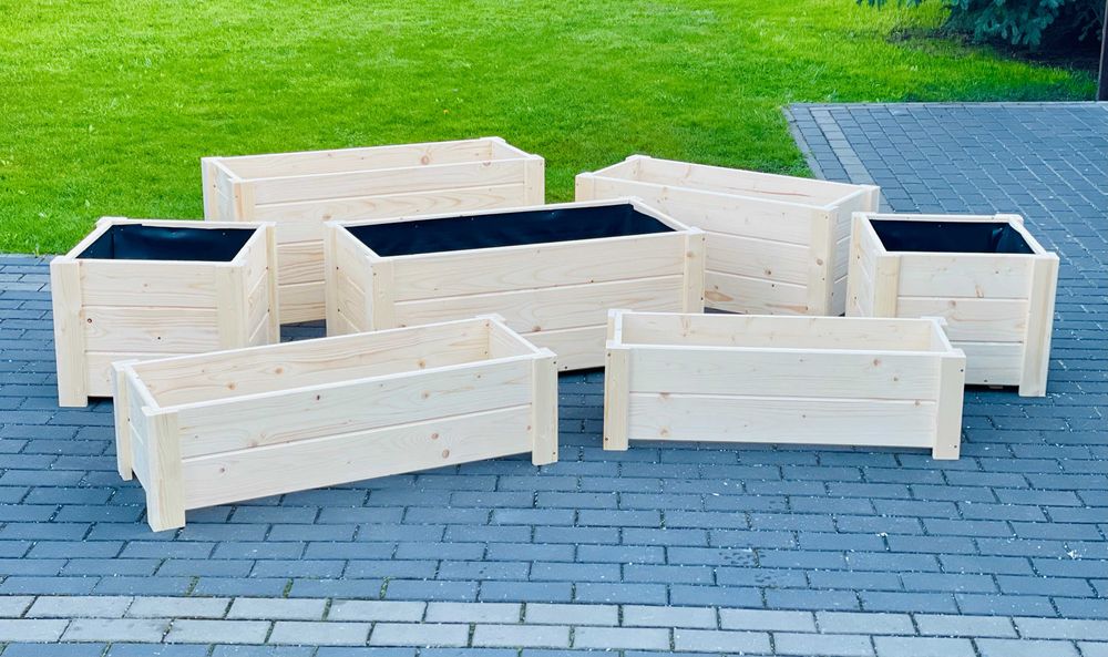 doniczki drewniane pod wymiar, donice, donica drewniana świerkowa