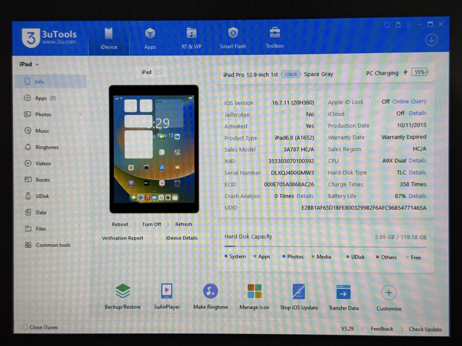 iPad Pro 12.9 1. gen. (A1652) 128GB - Cellular (LTE) - faktura VAT 23%