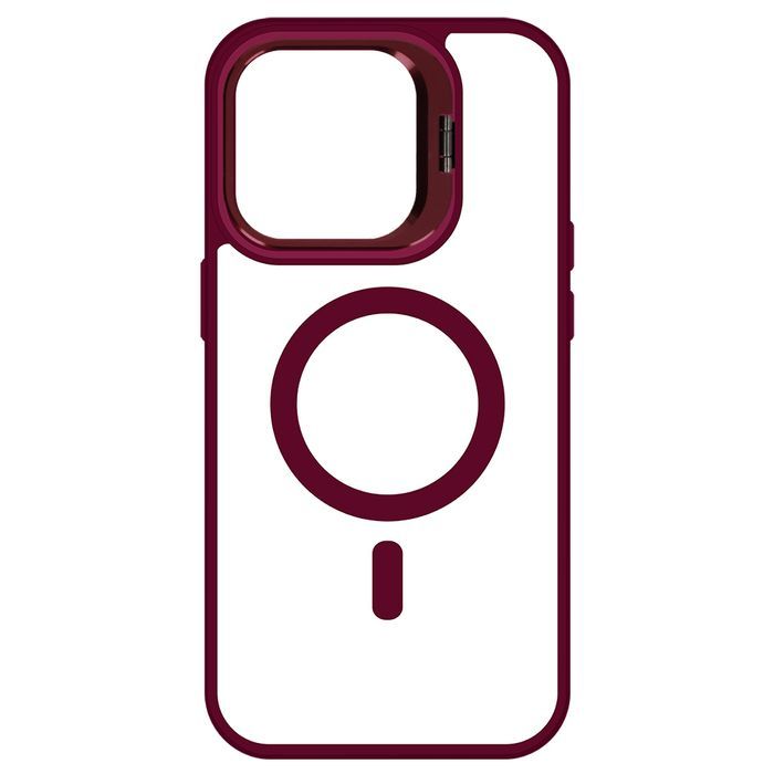 Tel Protect Kickstand Magsafe Case Do Iphone 15 Pro Max Burgundowy