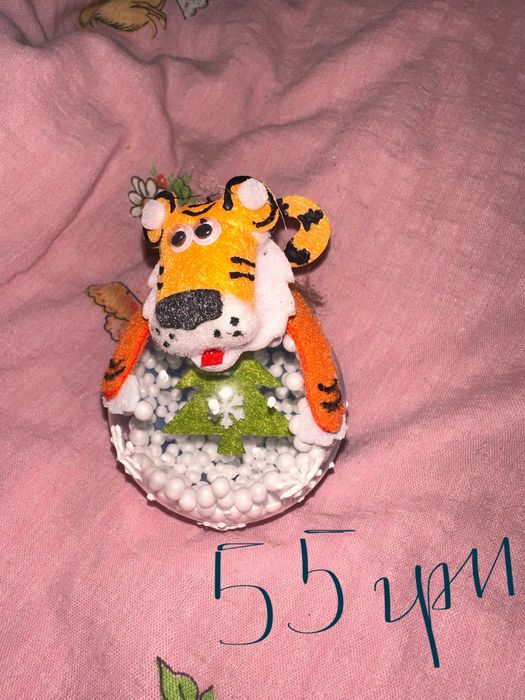 Новорічні іграшки на ялинку.