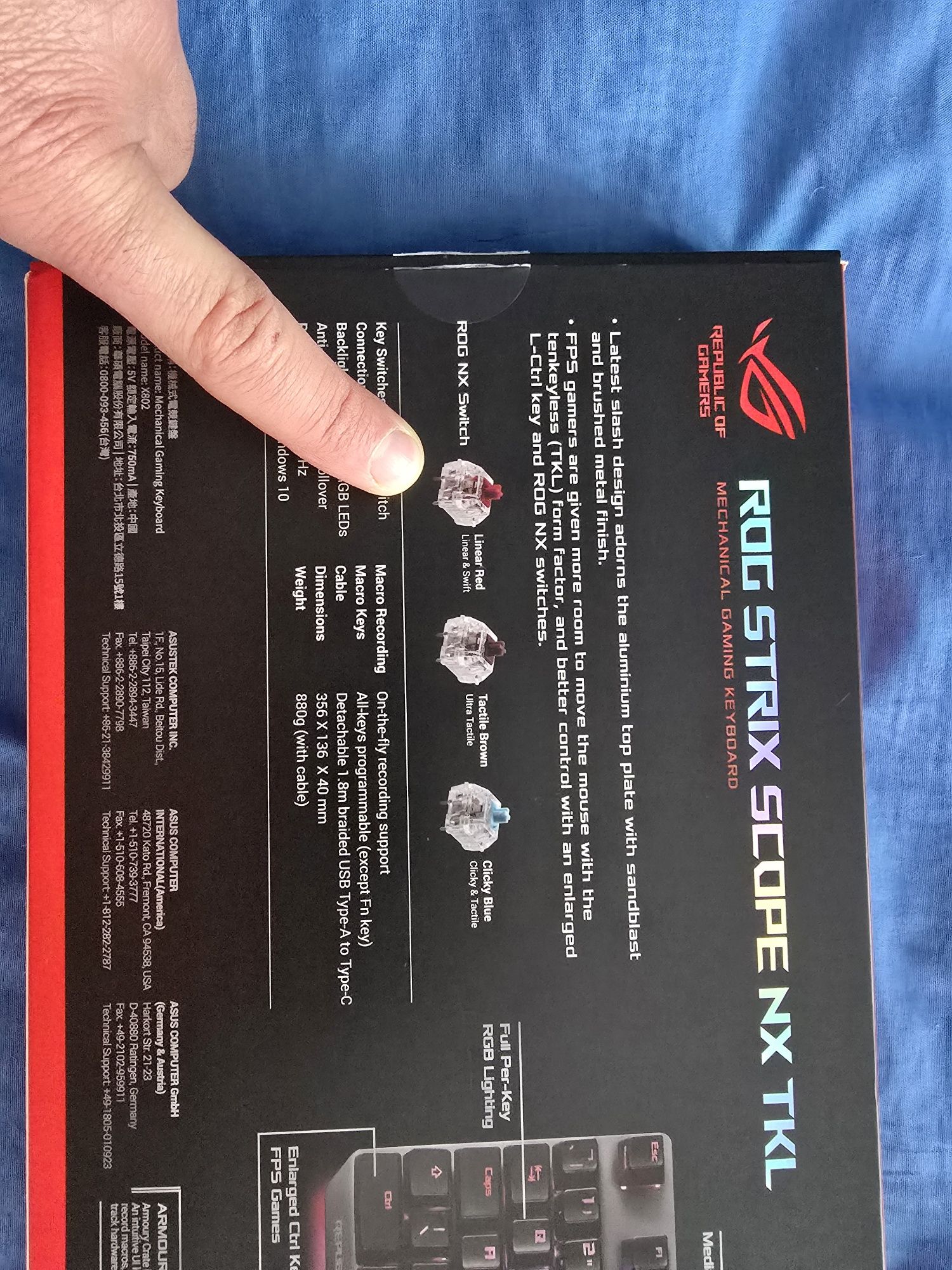 Teclado Gamer Asus Rog
