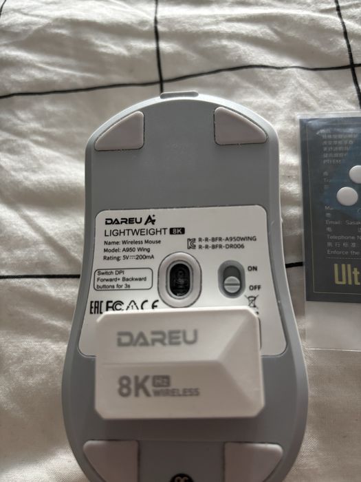 DAREU A950 WING 35g+ Ultraglide ICE+ Steelseries QCK Performance Speed