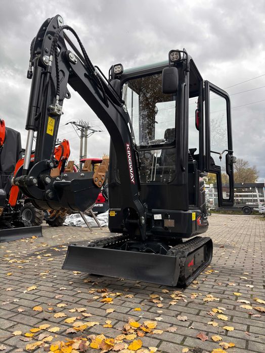 Nowa minikoparka Kingway S15K z kabiną + 3 łyżki gratis 1500kg 3 cyl.