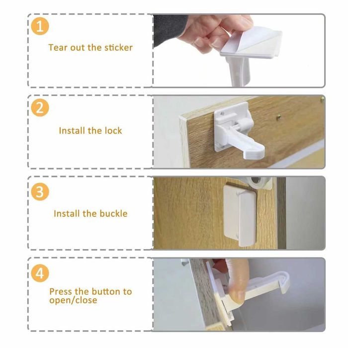 protetores portas armario, gavetas e protetores janelas para crianças