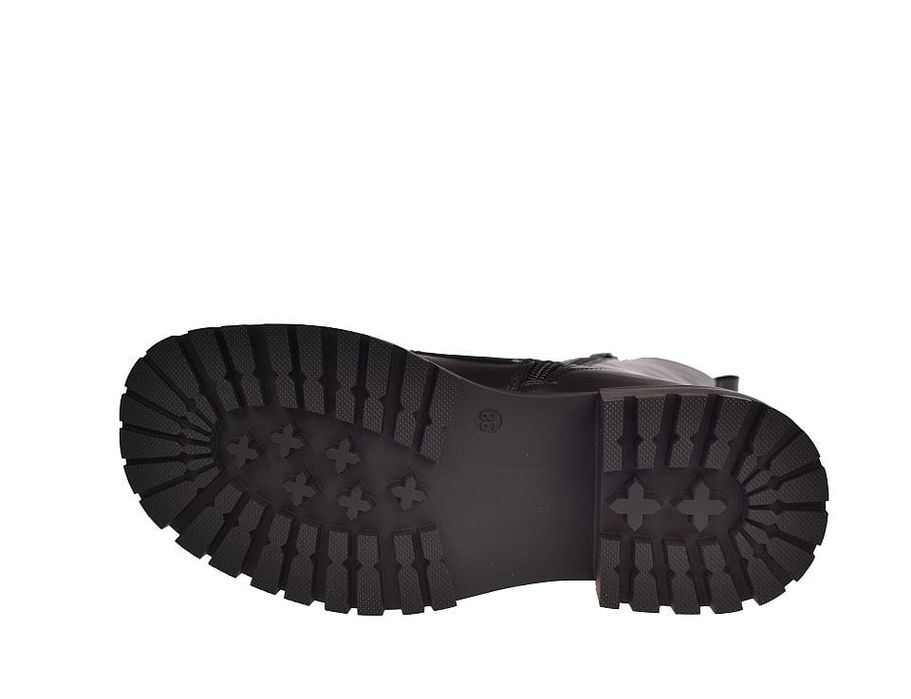 Glany czarne trzewiki workery na suwak wysokie B-3-1383 roz. 39