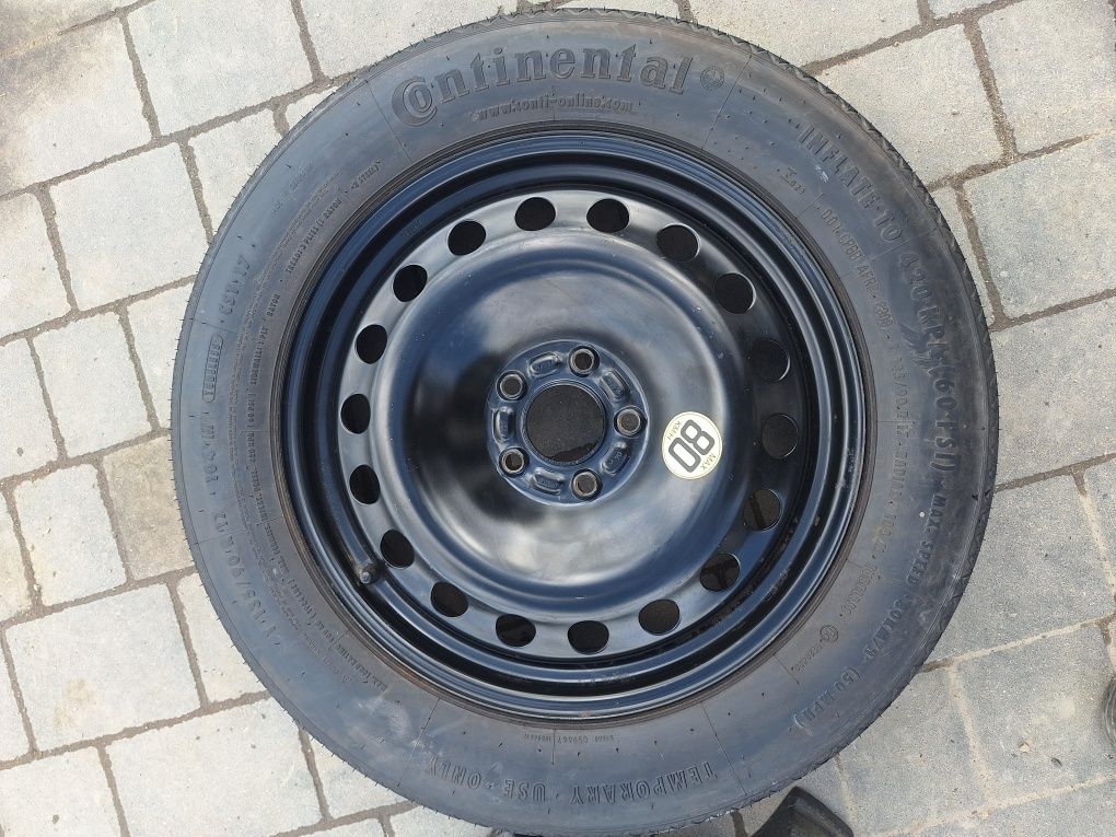 Koło dojazdowe 17 cali 5x108 klucz lewarek Ford Kuga Mk1