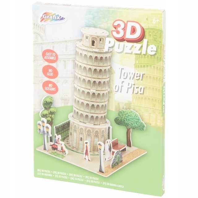 puzzle 3D krzywa wieża w pizie model zrób to sam